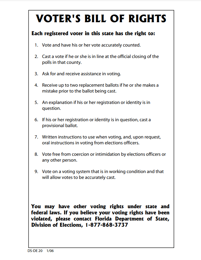 Voter Bill of Rights