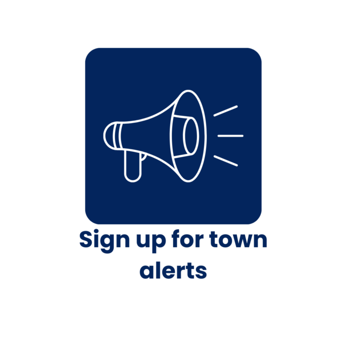 Icon linking to Town alerts and News Releases Page 